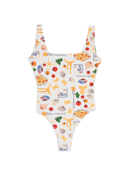 【BAON】23SS★ [BAON] Nontz Button Long One Piece Signature Noa Bustier One Piece Swimsuit - White | SIMKHAI
