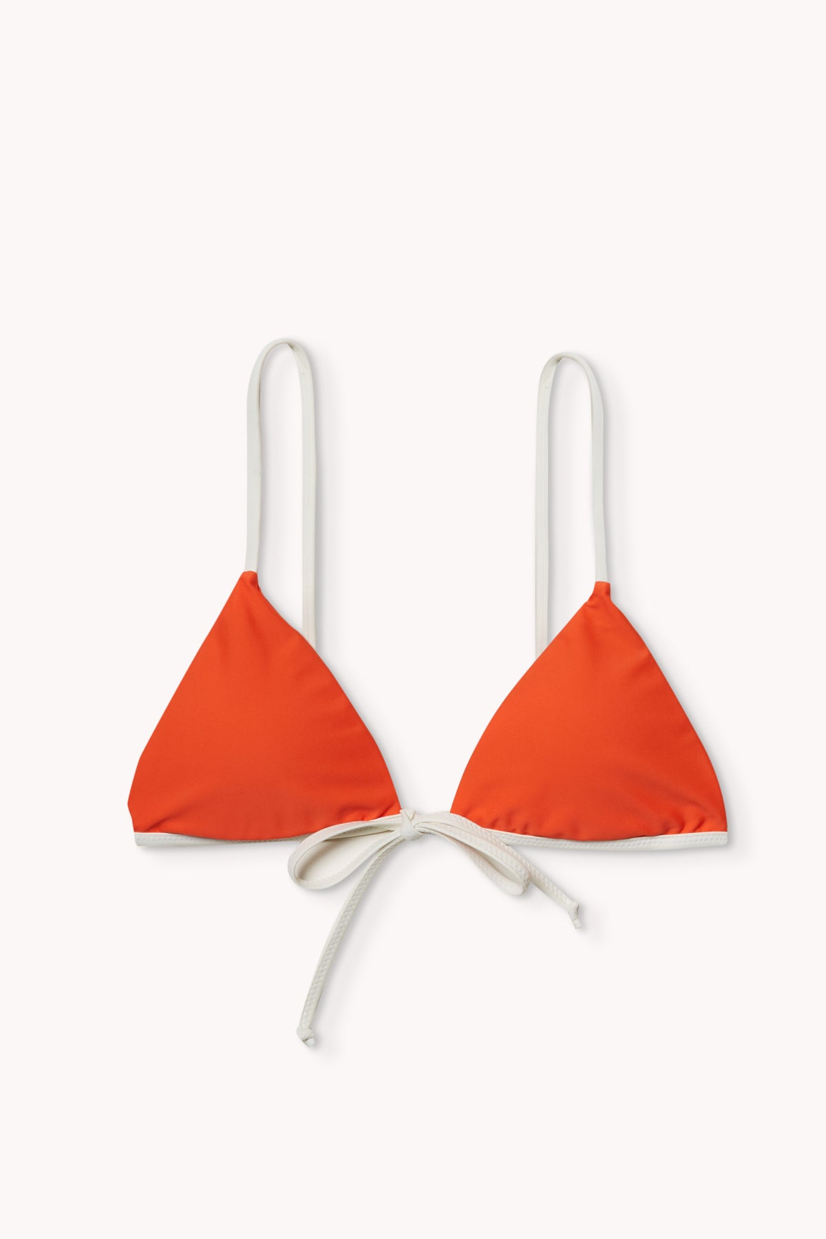 E-comm of the Santos Bikini top  in tangerine, by Ookioh